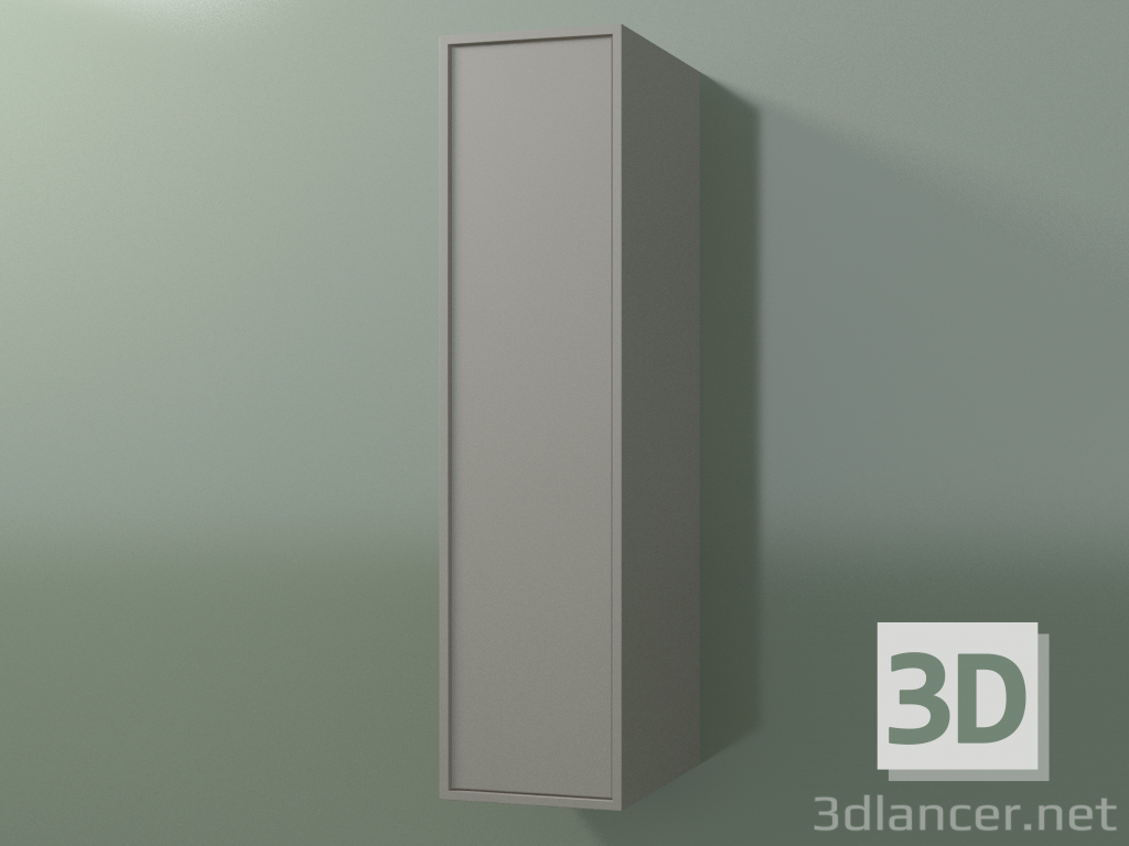 3d модель Настінна шафа з 1 дверцятами (8BUAСDD01, 8BUAСDS01, Clay C37, L 24, P 36, H 96 cm) – превью