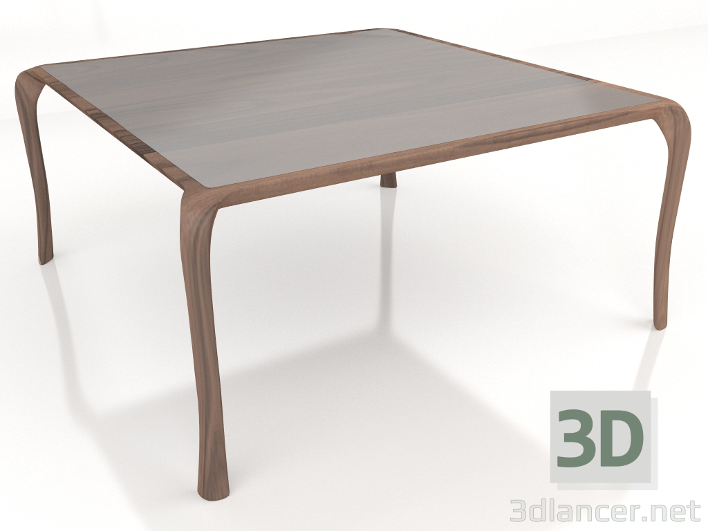 3d модель Стол обеденный Whity square (стекло) 165х165 – превью