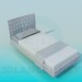 3d модель Ліжко з узголів'ям – превью