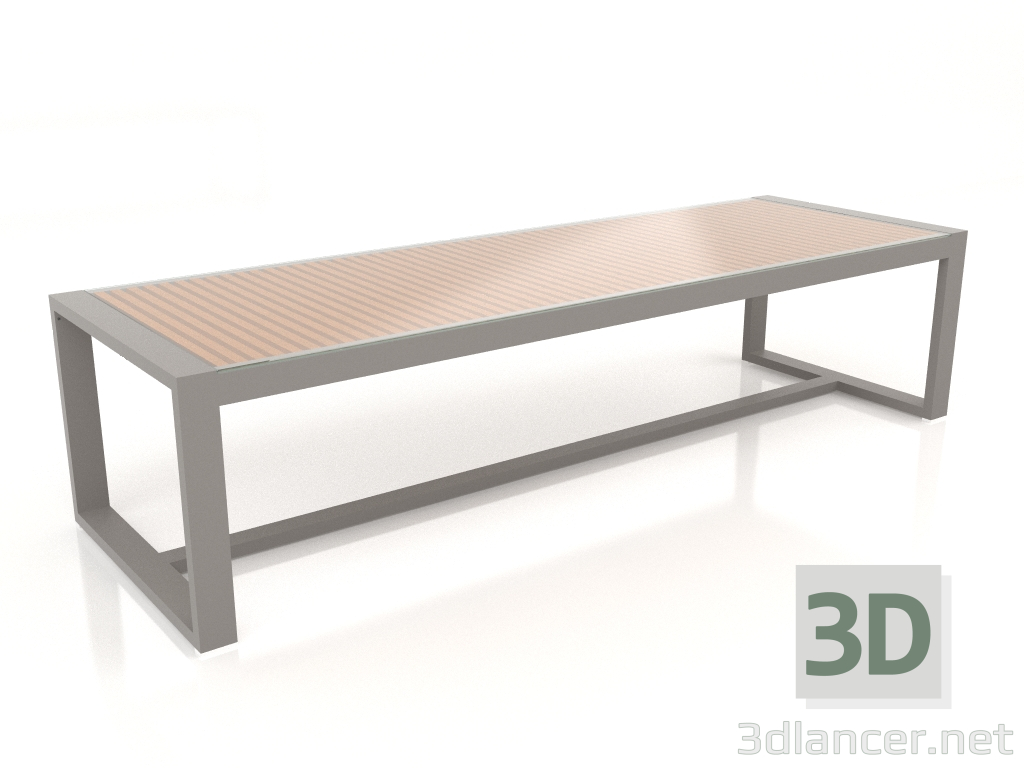 modello 3D Tavolo da pranzo con piano in vetro 307 (Grigio quarzo) - anteprima