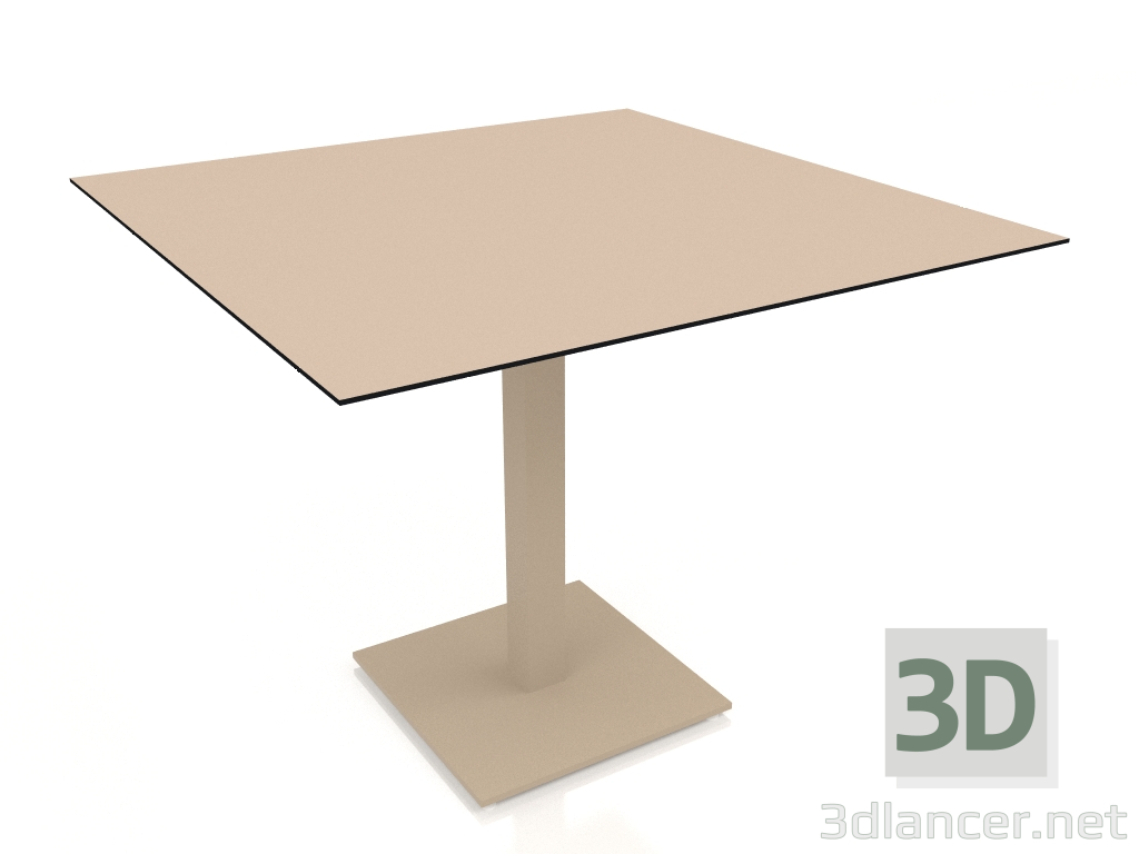 modèle 3D Table à manger sur pied colonne 90x90 (Sable) - preview