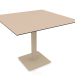 modèle 3D Table à manger sur pied colonne 90x90 (Sable) - preview