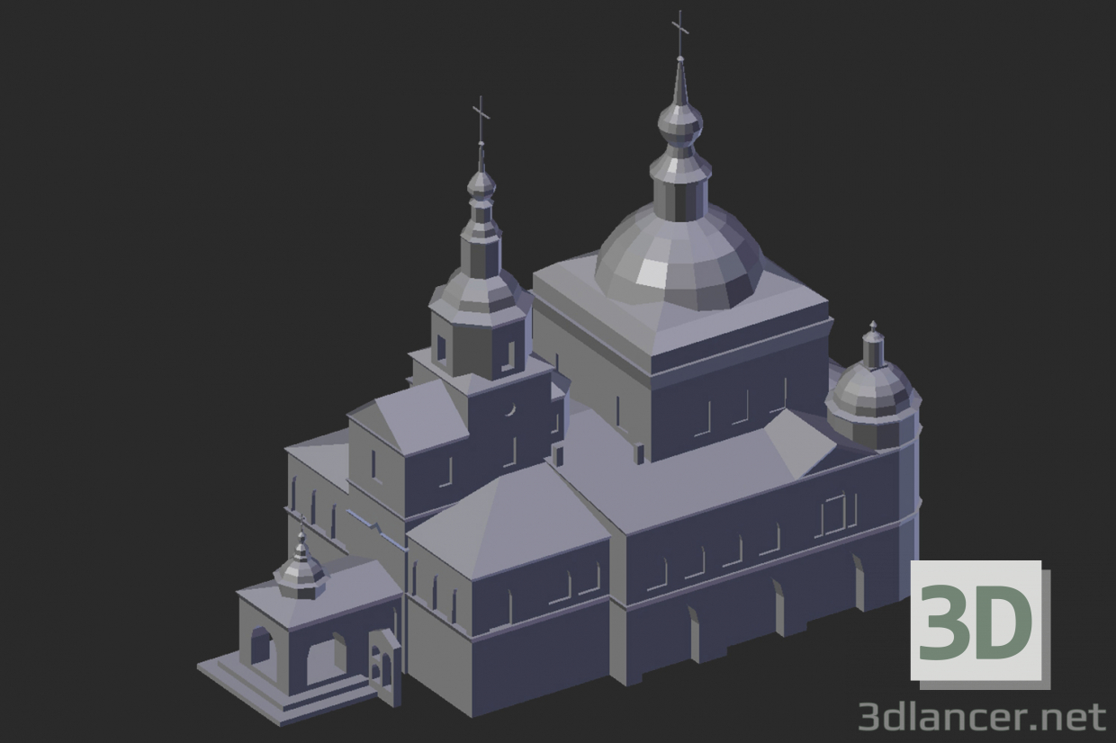 Modelo 3d Moscou Mosteiro Danilov. Igreja dos Santos Padres dos Sete Concílios Ecumênicos - preview