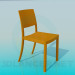 3d модель Дерев'яний стілець – превью
