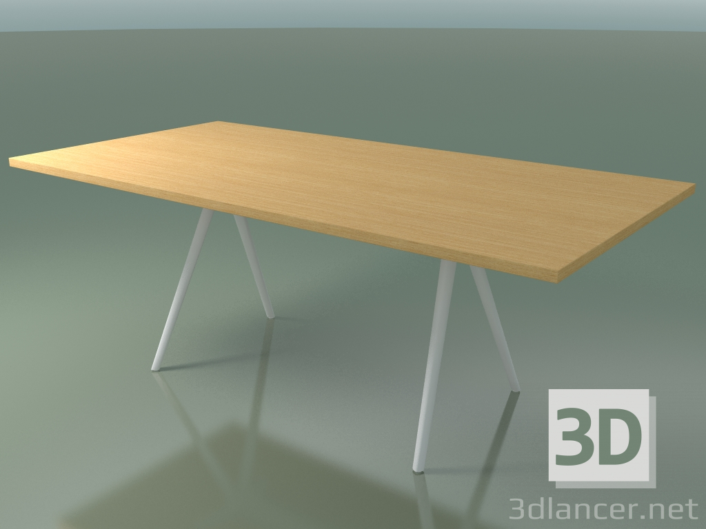 modèle 3D Table rectangulaire 5433 (H 74 - 100x200 cm, pieds 150 °, plaqué L22 chêne naturel, V12) - preview