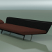 Modelo 3d Módulo de sala de espera angular 4423 (90 ° esquerda, preto) - preview