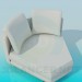 modèle 3D La partie angulaire du canapé - preview