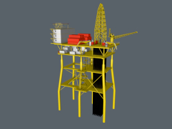 torre de perforación de petróleo.