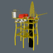 3d model torre de perforación de petróleo. - vista previa