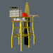 Modelo 3d torre de petróleo. - preview
