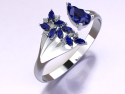 ring with sapphires