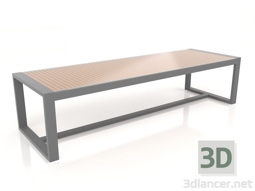 3d model Mesa de comedor con tapa de cristal 307 (Antracita) - vista previa
