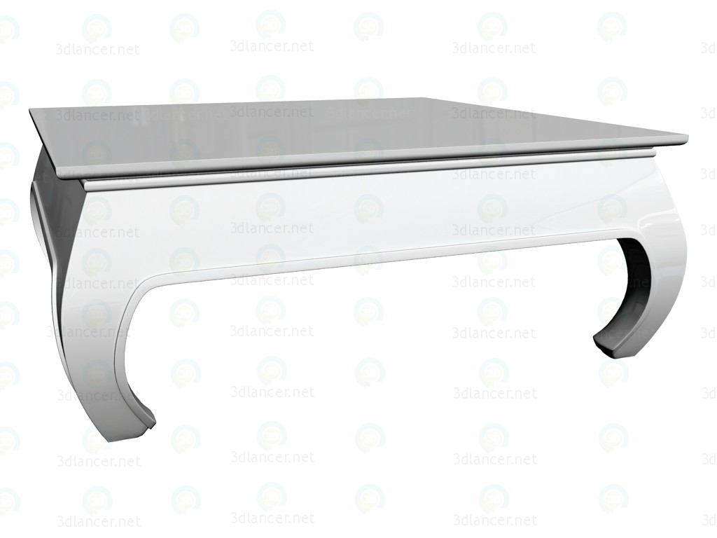 Modelo 3d Ópio de mesa 90x90, branco - preview