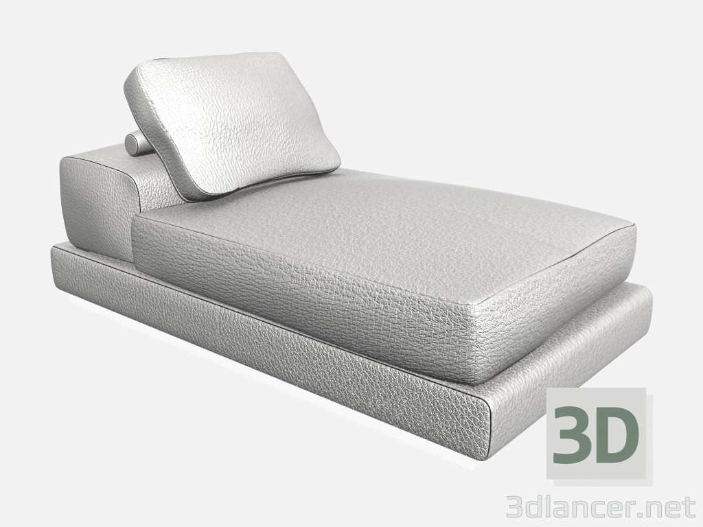 3D Modell Türsteher Albinoni Chaiselongue - Vorschau