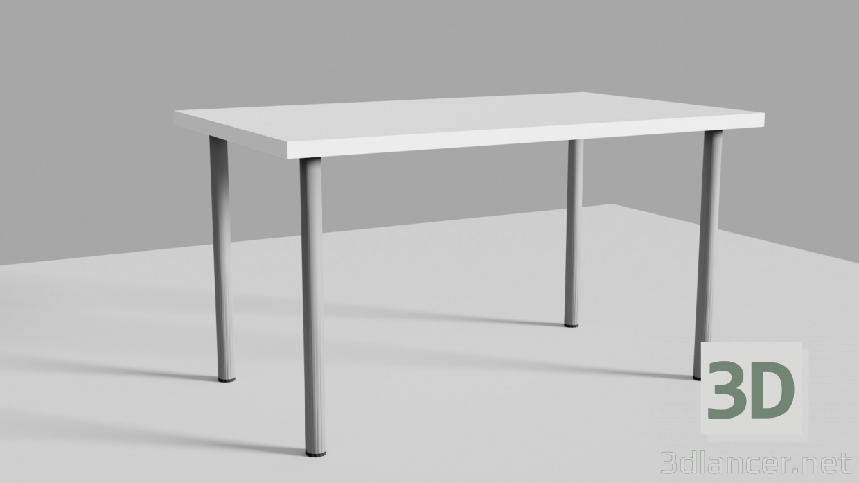 Modelo 3d Tabela com o IKEA Linnmon - preview