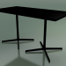 3d model Rectangular table with a double base 5524, 5504 (H 74 - 69x139 cm, Black, V39) - preview