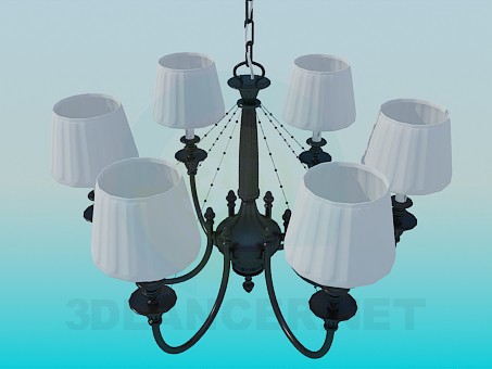 3d model Chandelier at 5 bulbs - preview