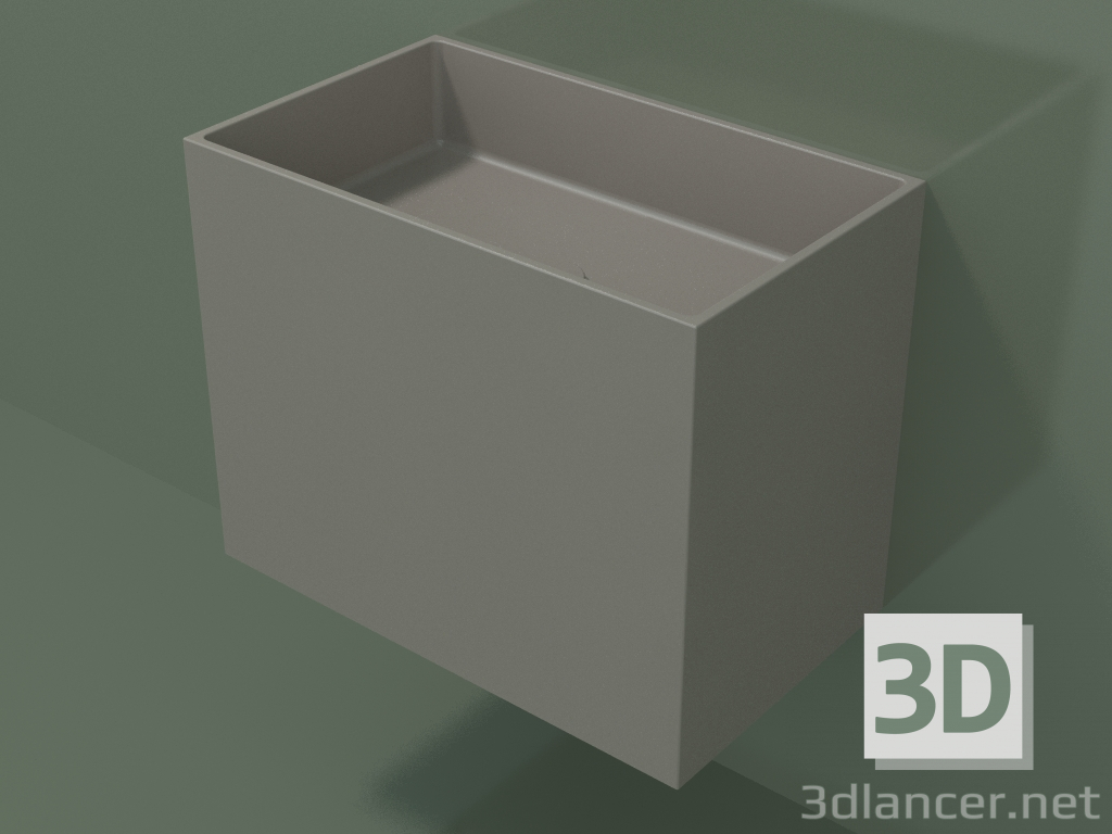 3d model Wall-mounted washbasin (02UN33101, Clay C37, L 60, P 36, H 48 cm) - preview