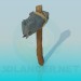 3d model Stone age tool - preview