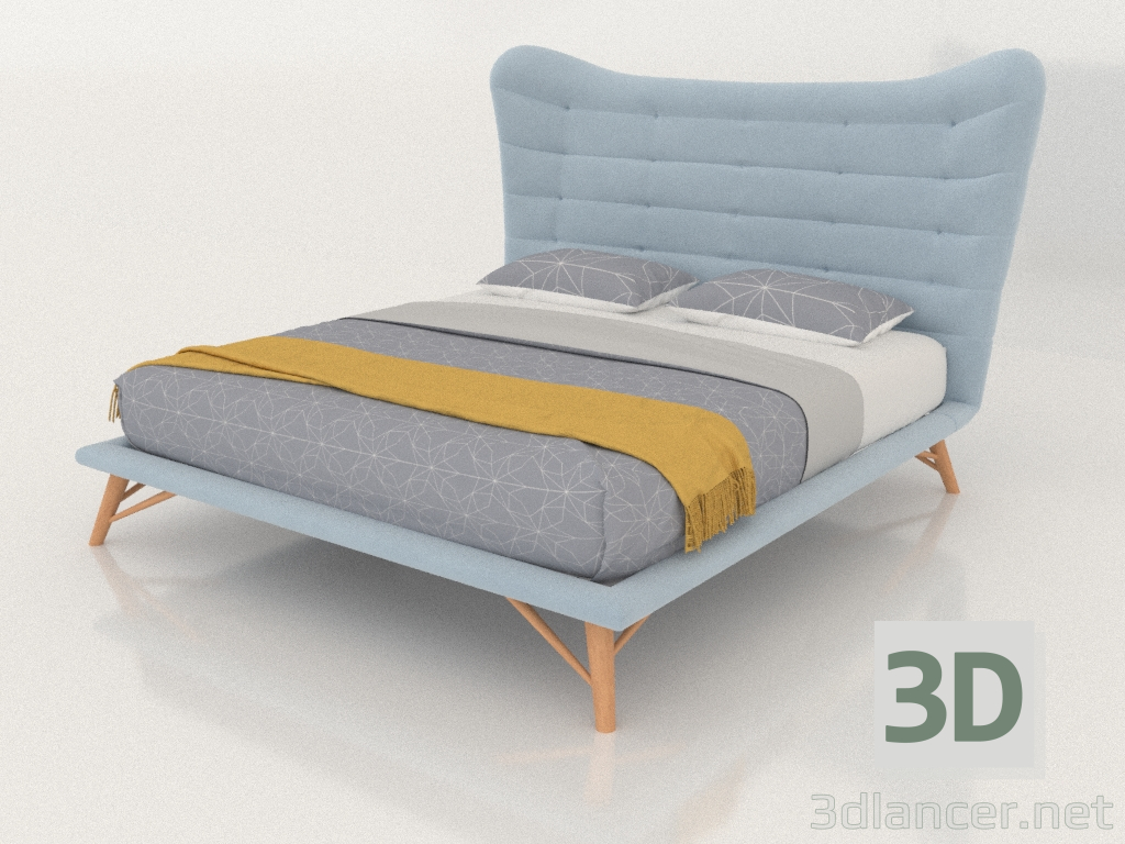3d model Bed Venezia 180x200 (blue) - preview