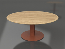 Dining table Ø170 (Terracotta, Iroko wood)
