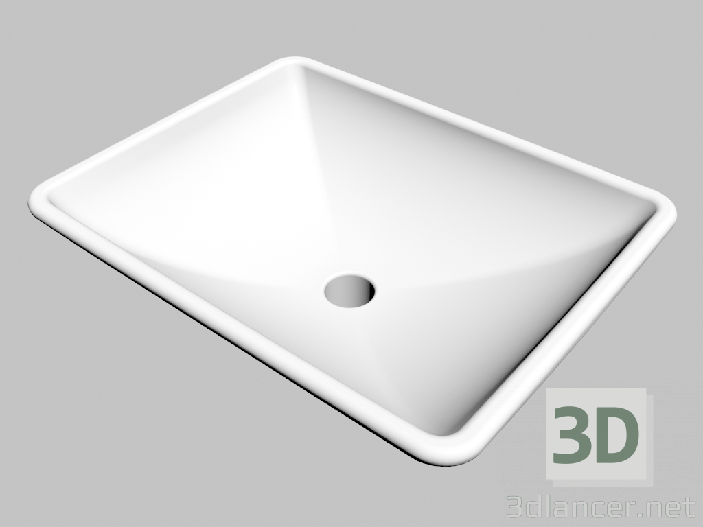 3D Modell Waschbecken auf der Tischplatte Gardenia (CDG 6U5S) - Vorschau