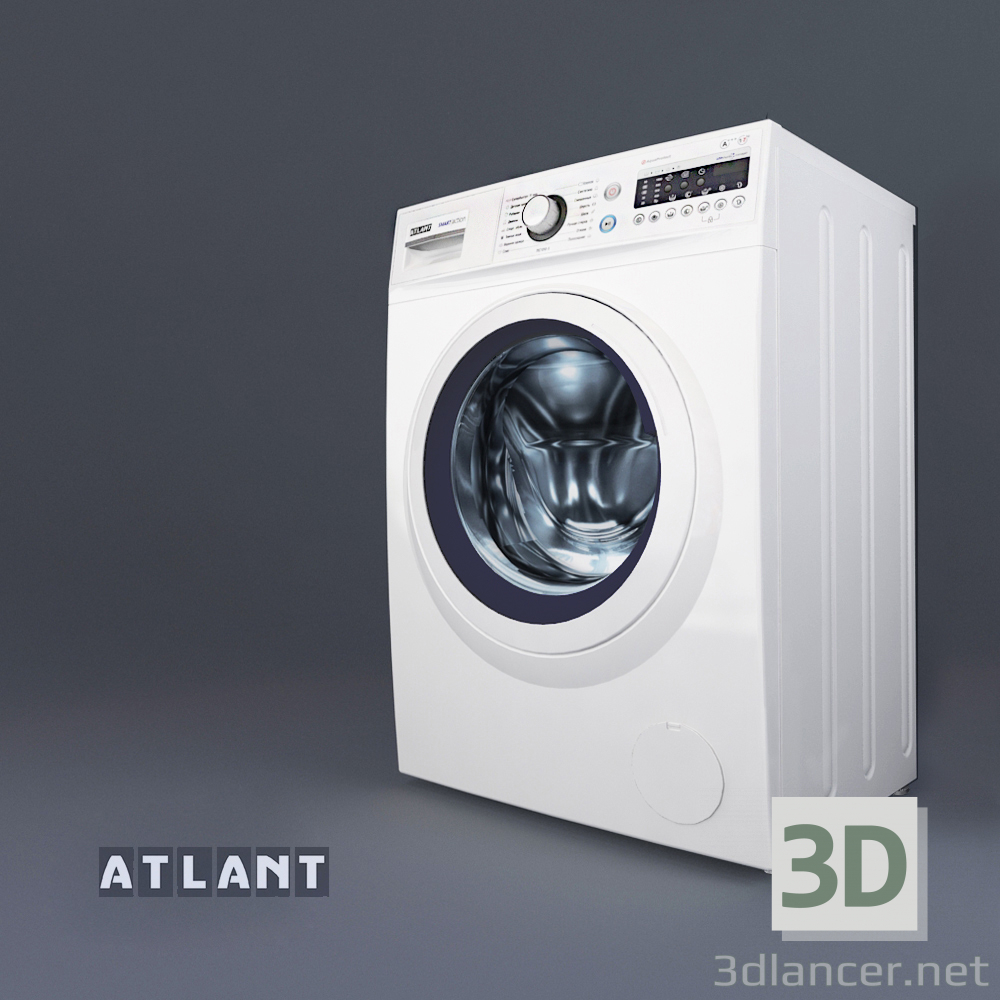 3 डी मॉडल वॉशिंग मशीन अटलांट 10 श्रृंखला स्मार्ट कार्रवाई - पूर्वावलोकन