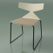 3D Modell Stapelbarer Stuhl 3711 (auf einem Schlitten mit Kissen, Weiß, V39) - Vorschau