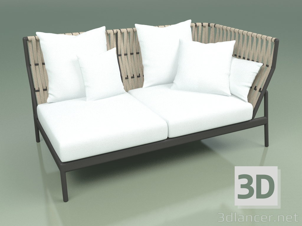 modèle 3D Module canapé gauche 105 (Ceinture Sable) - preview