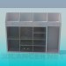 3d model Cupboard with drawers and racks - preview
