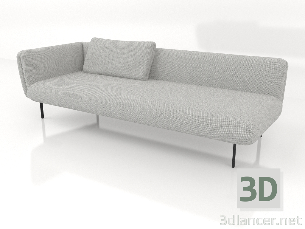 3D modeli Son kanepe modülü 225 sol (seçenek 2) - önizleme
