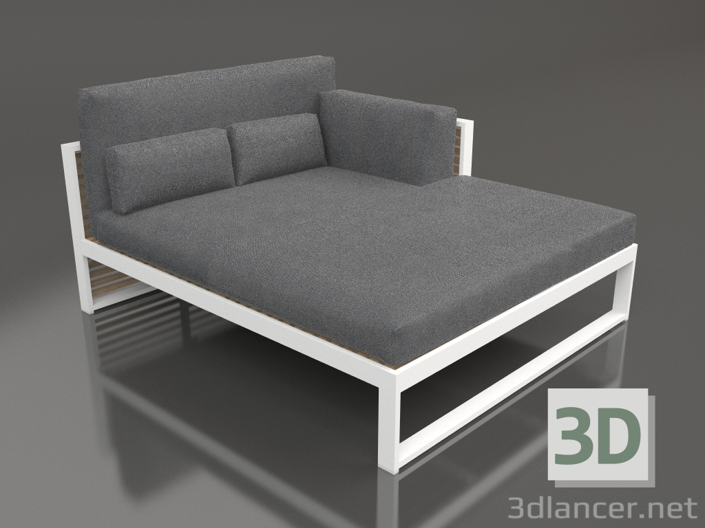 3d model XL modular sofa, section 2 right, high back (White) - preview