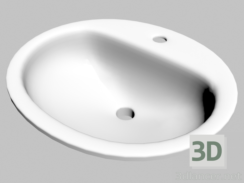 3D Modell Waschbecken in der Konwalia-Arbeitsplatte (CDK 6U5B) - Vorschau