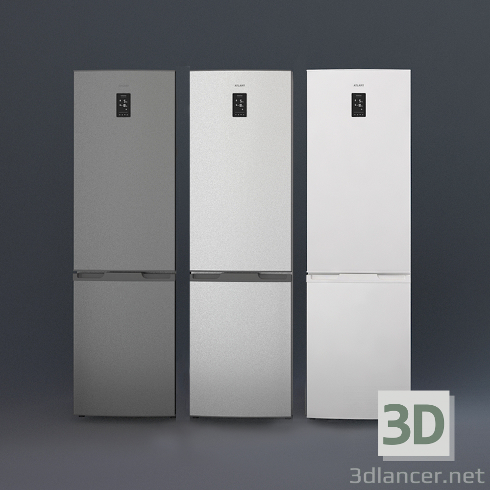 3D Modell Kühlschrank ATLANT XM 4424-ND. Neuheit von 2018! - Vorschau