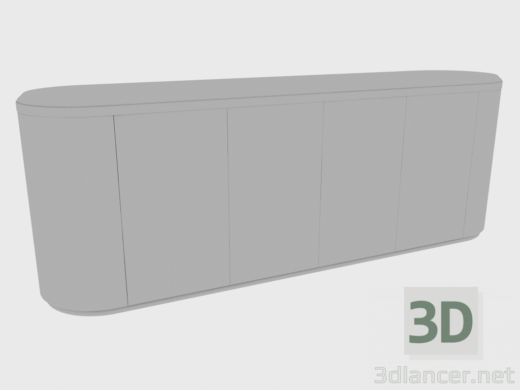 3D modeli GORDON DOLABI DÜZ YÜZEYİ GÜNLÜK DOLABI (260x60xH97) - önizleme