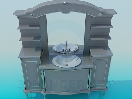 3D Modell Möbel-Waschtisch - Vorschau
