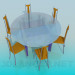 3d model Dining set - preview