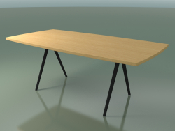 साबुन के आकार की मेज 5433 (एच 74 - 100x200 सेमी, पैर 180 °, लिनेन प्राकृतिक ओक, V44)