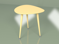Drop table lateral monocromático (amarelo ocre)