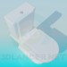 3D modeli Garip Sarnıcı ile tuvalet - önizleme