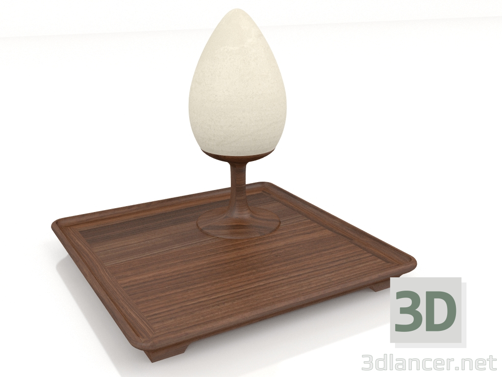 modèle 3D Lampe de table Alberi di Toscana (carré de cyprès) - preview