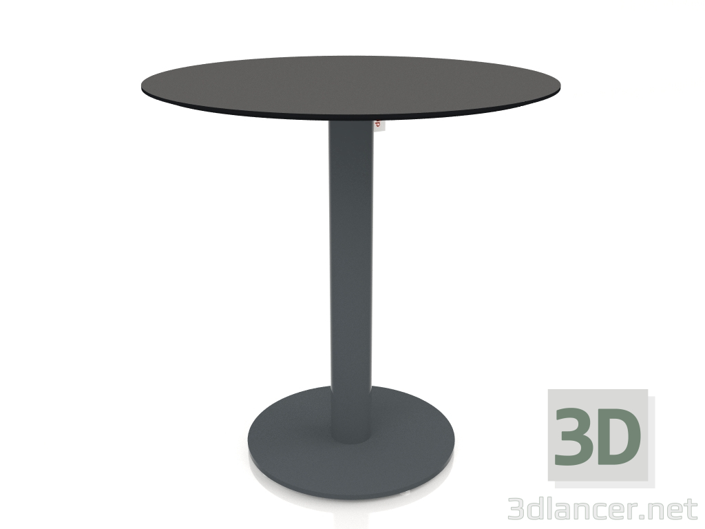modello 3D Tavolo da pranzo su gamba colonna Ø70 (Antracite) - anteprima