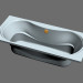 modello 3D Vasca rettangolare 170 Campanula - anteprima
