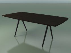 Tavolo a forma di sapone 5433 (H 74 - 100x200 cm, gambe 180 °, impiallacciato L21 wengè, V44)