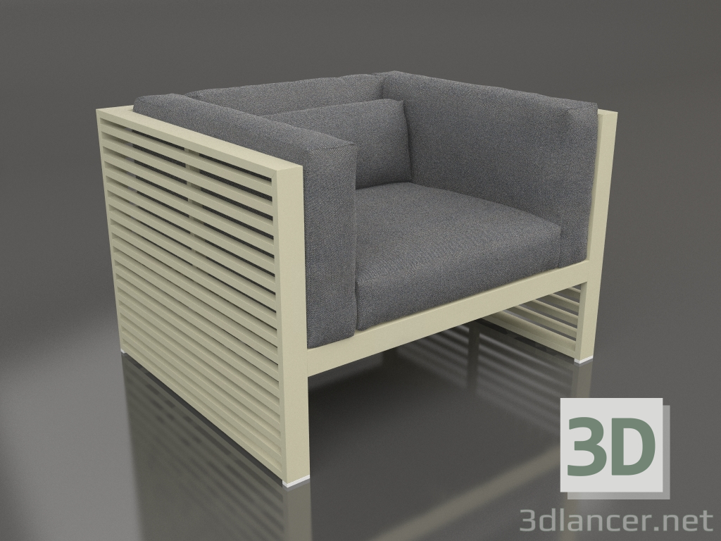 3d модель Кресло для отдыха (Gold) – превью