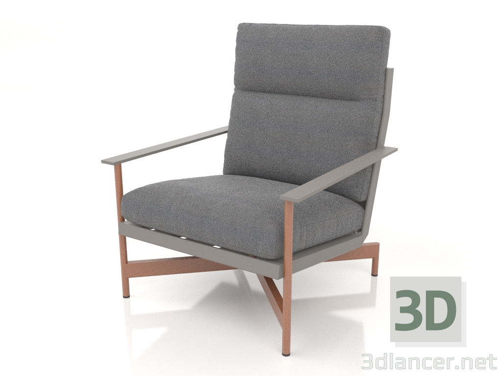 3d model Club chair (Quartz gray) - preview