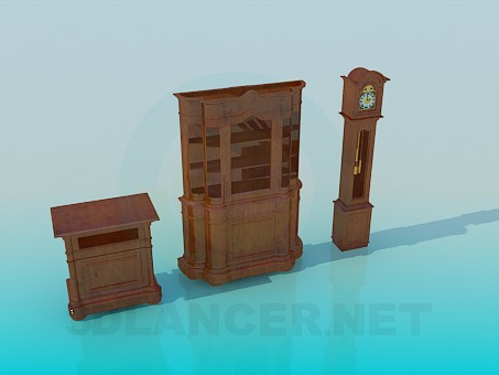 3d model Set antique furniture - preview