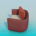3D Modell Stuhl mit Kissen - Vorschau