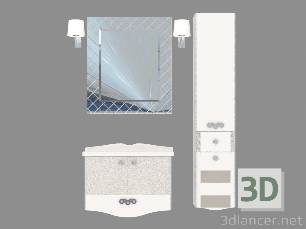 3D Modell Badezimmermöbel Venedig 65 - Vorschau