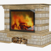 3d model fireplace - preview